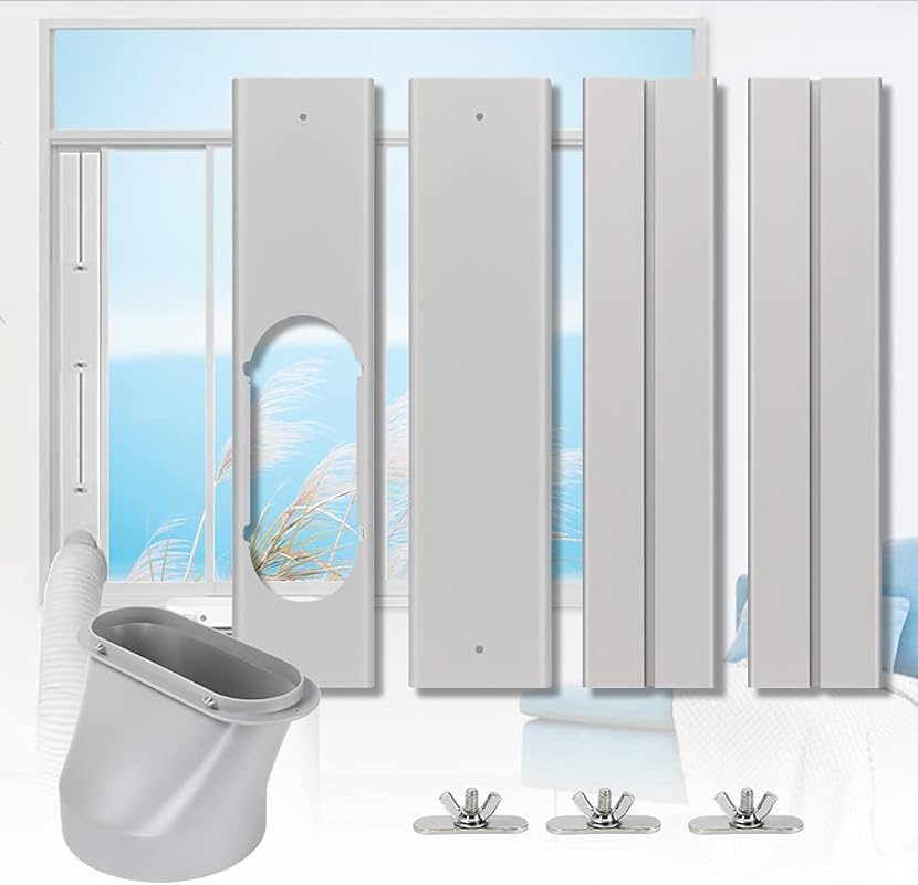 Adjustable Vertical/Horizontal AC Window Vent Seal Kit for 5.9” Exhaus