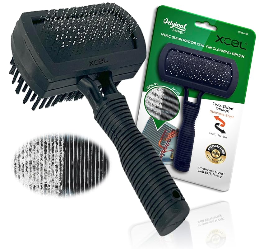 XCEL Heavy-Duty Double-Sided AC Coil Cleaning Brush and Fin Cleaner Co